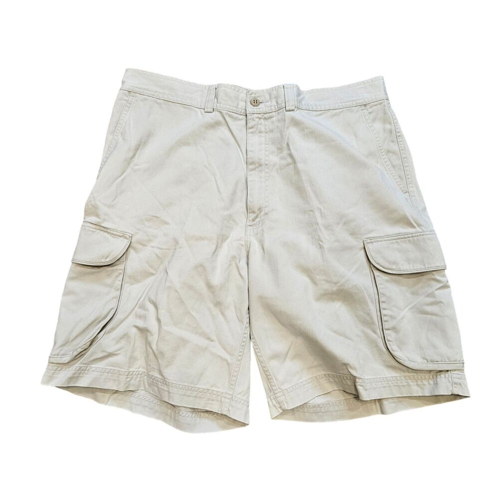 Vtg Polo Ralph Lauren Cargo Shorts Men 38 Khaki Beige Gorpcore Utility Baggy Y2K